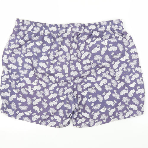 Primark Mens Purple Paisley  Sweat Shorts Size XL