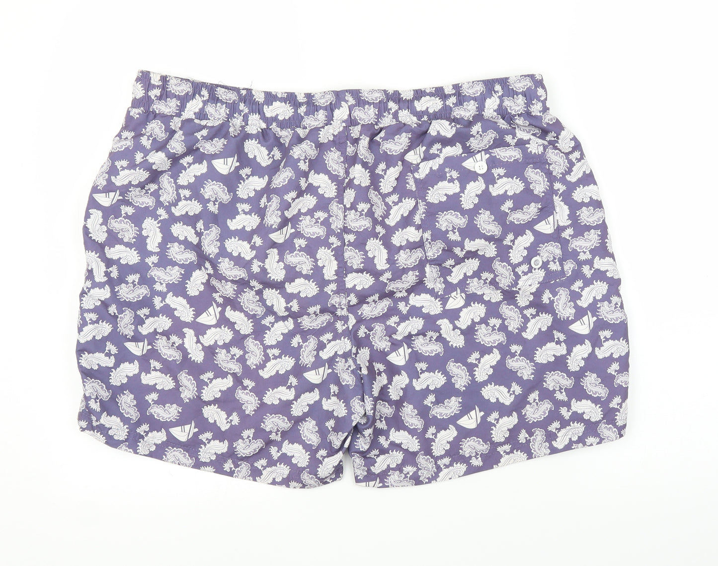 Primark Mens Purple Paisley  Sweat Shorts Size XL