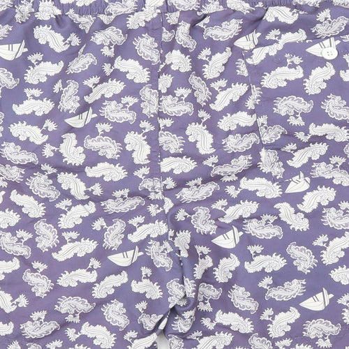 Primark Mens Purple Paisley  Sweat Shorts Size XL