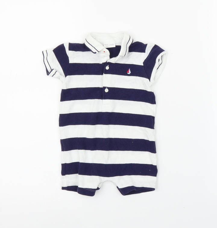 NEXT Baby Blue Striped Babygrow One-Piece Size 6-9 Months