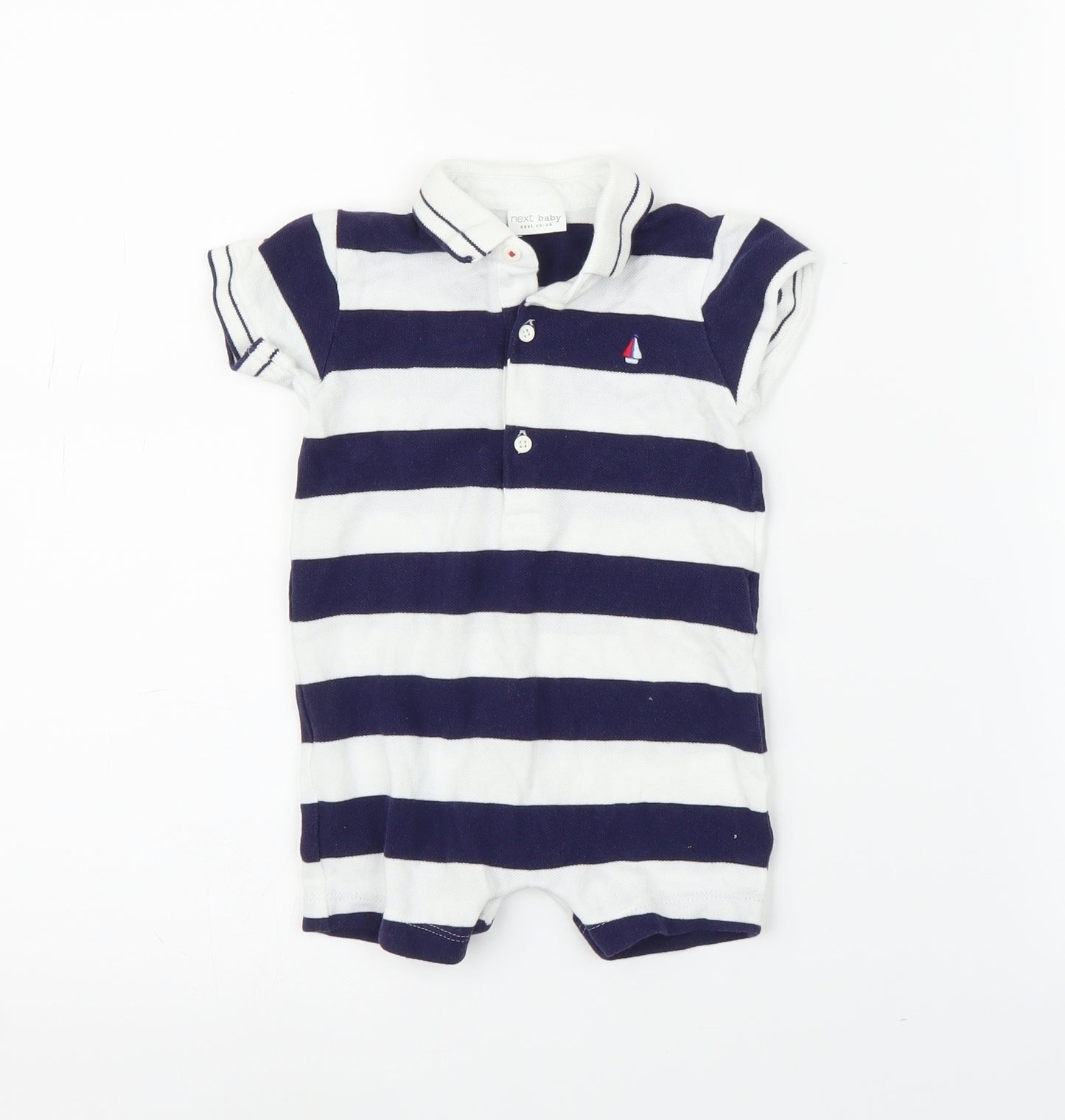 NEXT Baby Blue Striped  Babygrow One-Piece Size 6-9 Months
