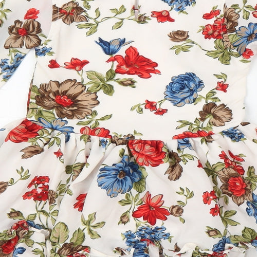 Baby Girls White Floral  A-Line  Size 18 Months