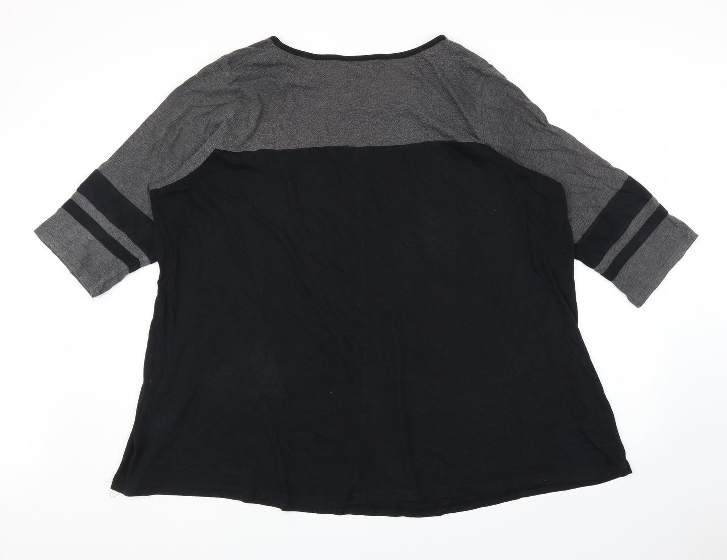 Yours Womens Black   Tunic T-Shirt Size 26