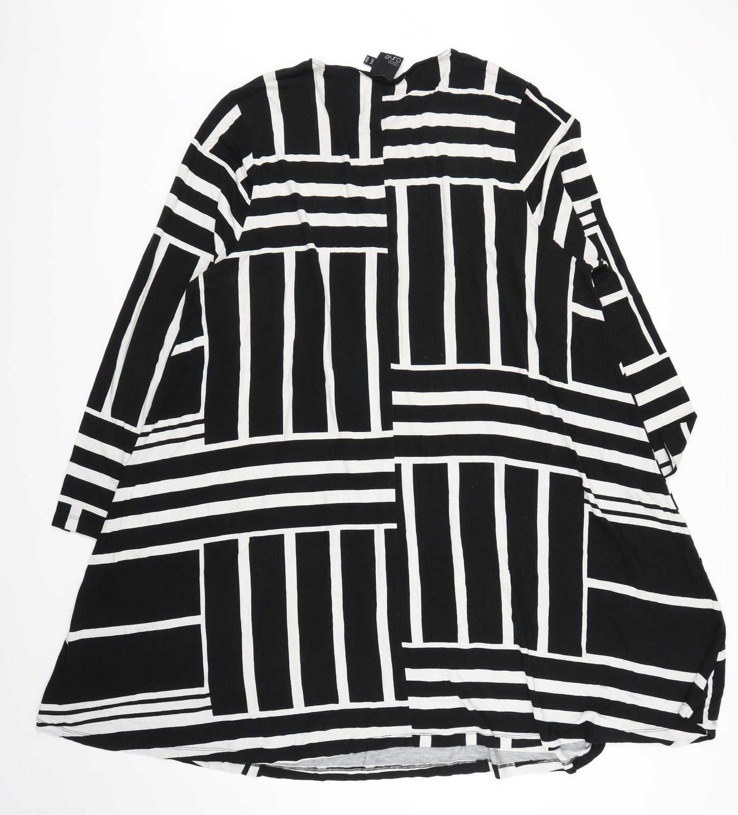 ASOS Womens Black Geometric  Tunic T-Shirt Size 26  - Curve