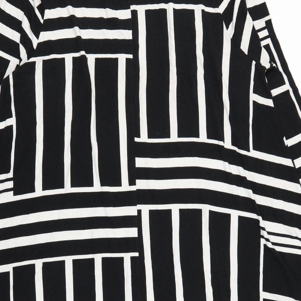ASOS Womens Black Geometric  Tunic T-Shirt Size 26  - Curve