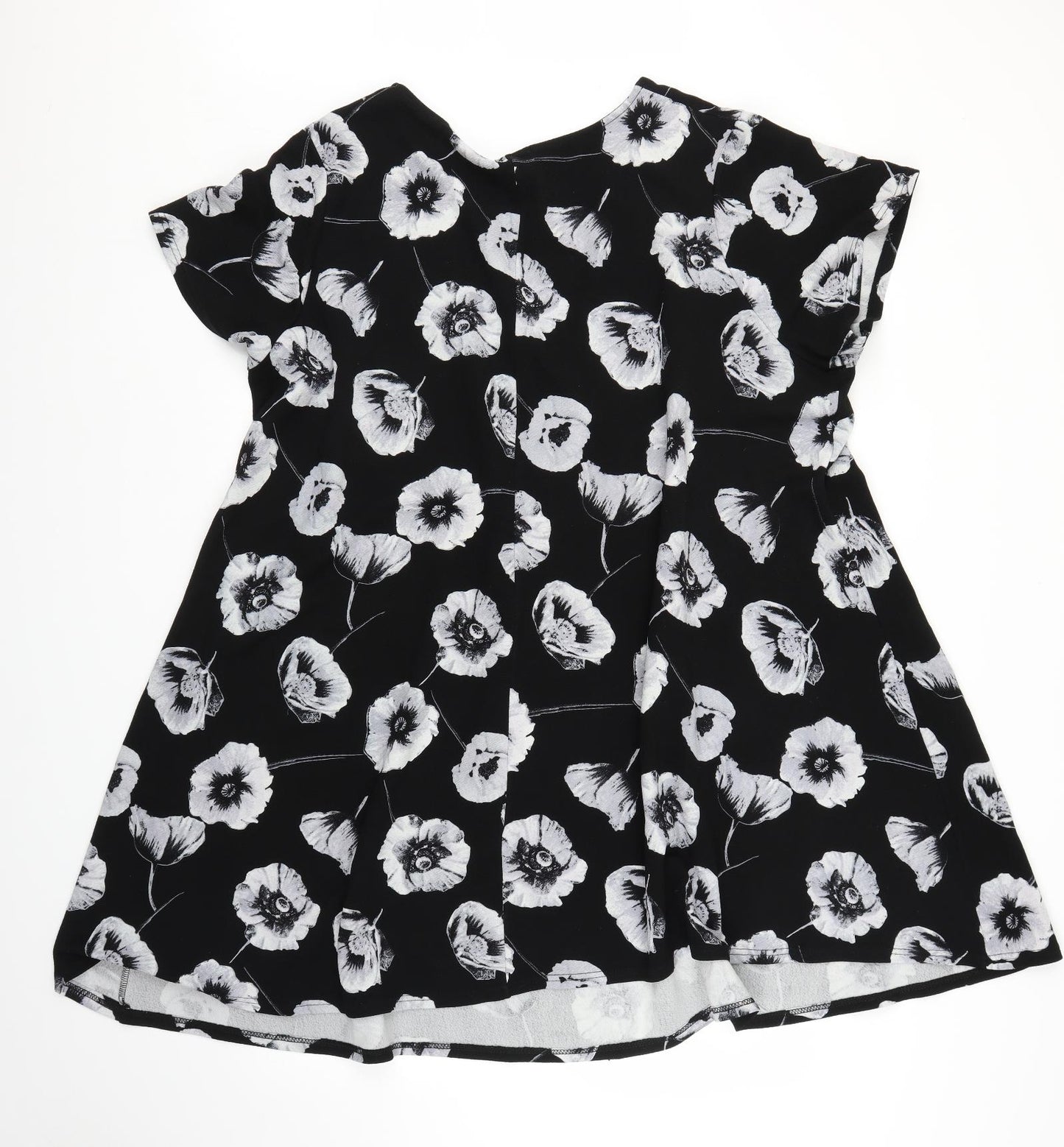 Yours Womens Black Floral  A-Line  Size 26