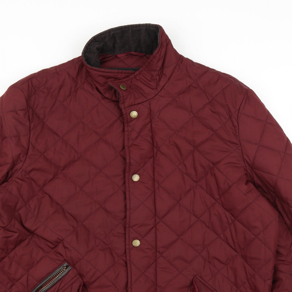 Barbour Mens Purple   Quilted Coat Size M