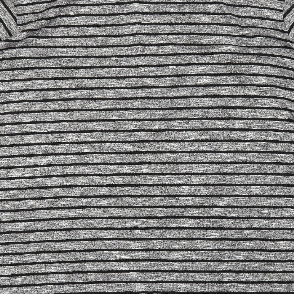 Yours Womens Grey Striped  Tunic Blouse Size 26
