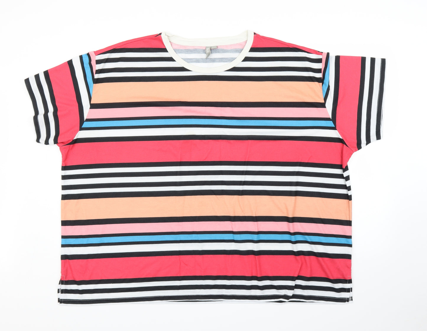 ASOS Womens Multicoloured Striped  Basic T-Shirt Size 26
