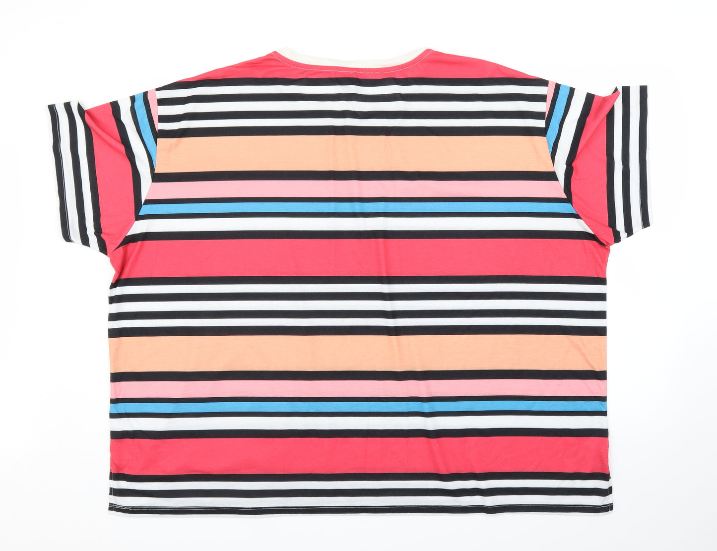 ASOS Womens Multicoloured Striped  Basic T-Shirt Size 26