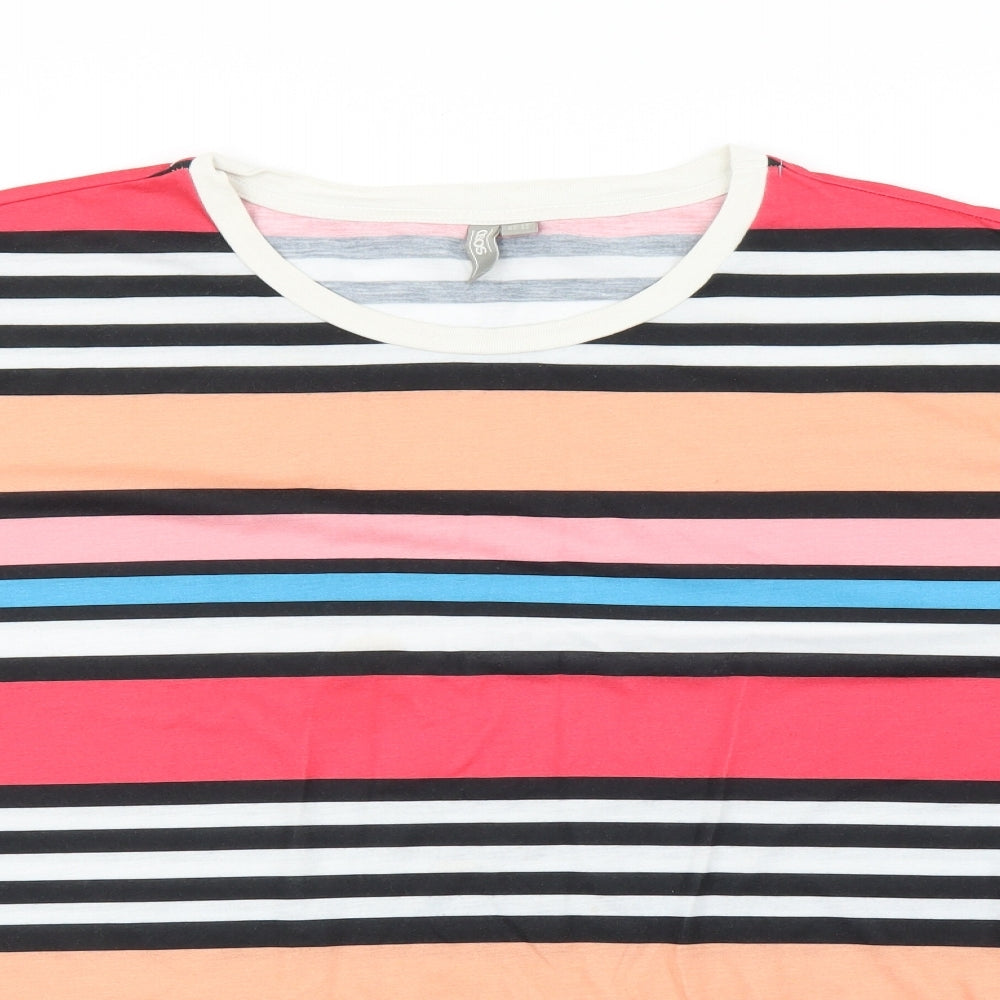 ASOS Womens Multicoloured Striped  Basic T-Shirt Size 26