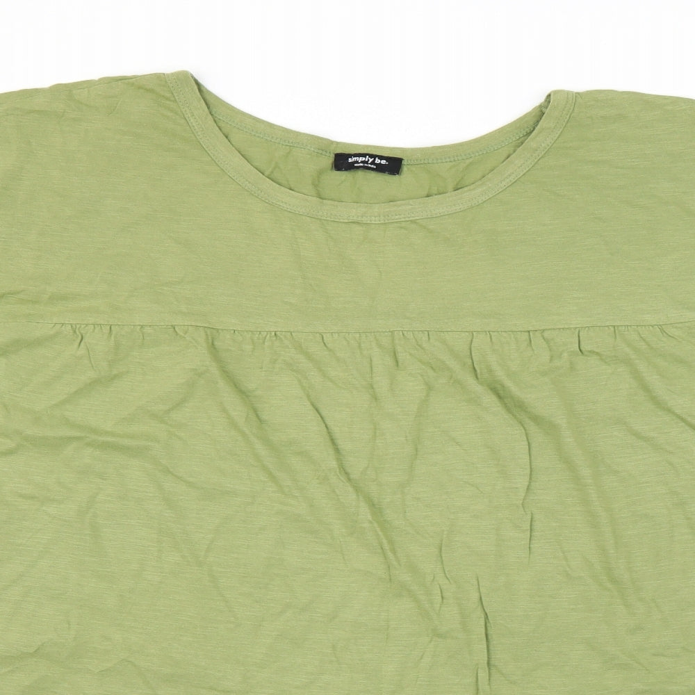 Simply Be Womens Green   Basic T-Shirt Size 30