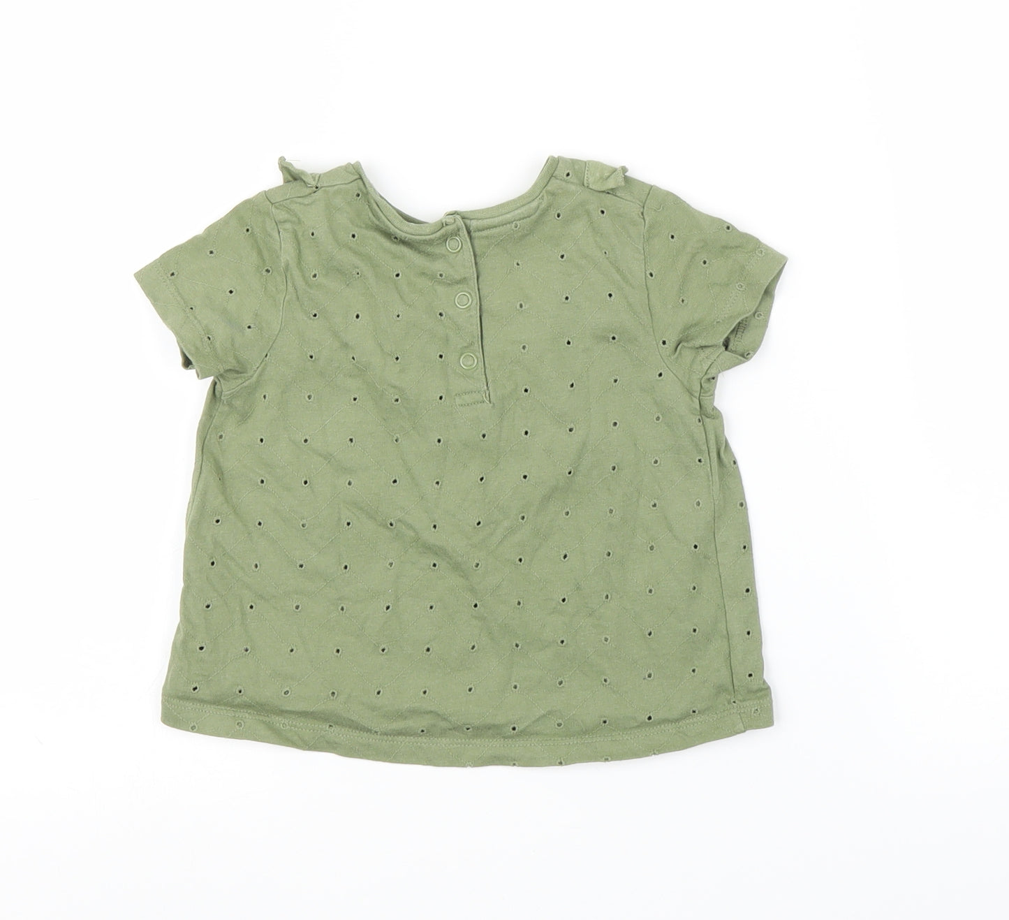F&F Girls Green   Basic T-Shirt Size 12-18 Months