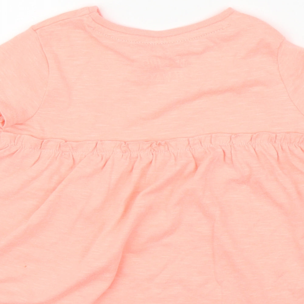 F&F Girls Pink   Basic T-Shirt Size 12 Months  - Rainbow