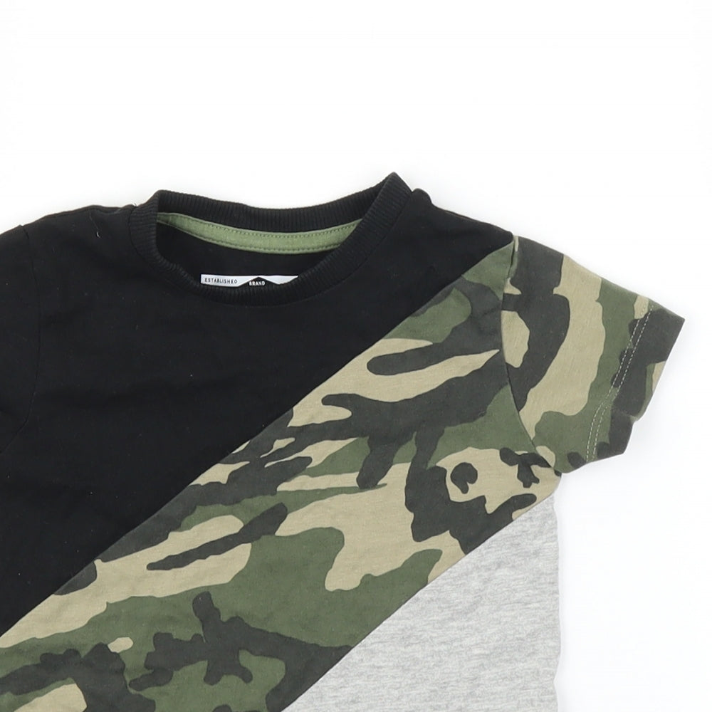 NEXT Boys Grey Camouflage  Basic T-Shirt Size 9-12 Months