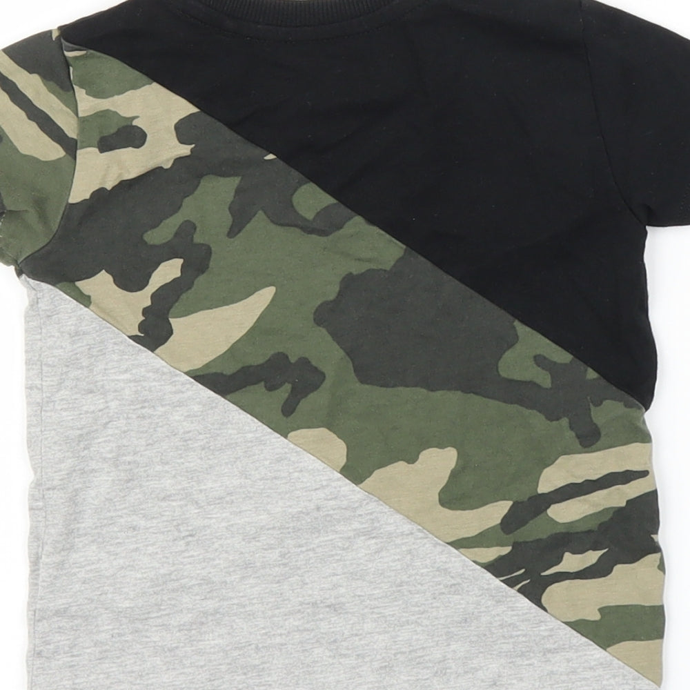 NEXT Boys Grey Camouflage  Basic T-Shirt Size 9-12 Months