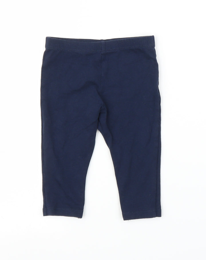 F&F Girls Blue Capri Leggings Size 6-9 Months