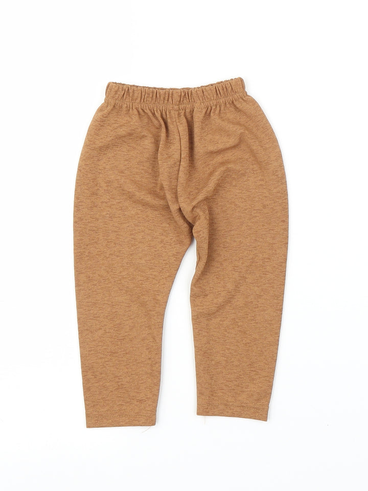 Preworn Girls Brown Capri Leggings Size 6-9 Months