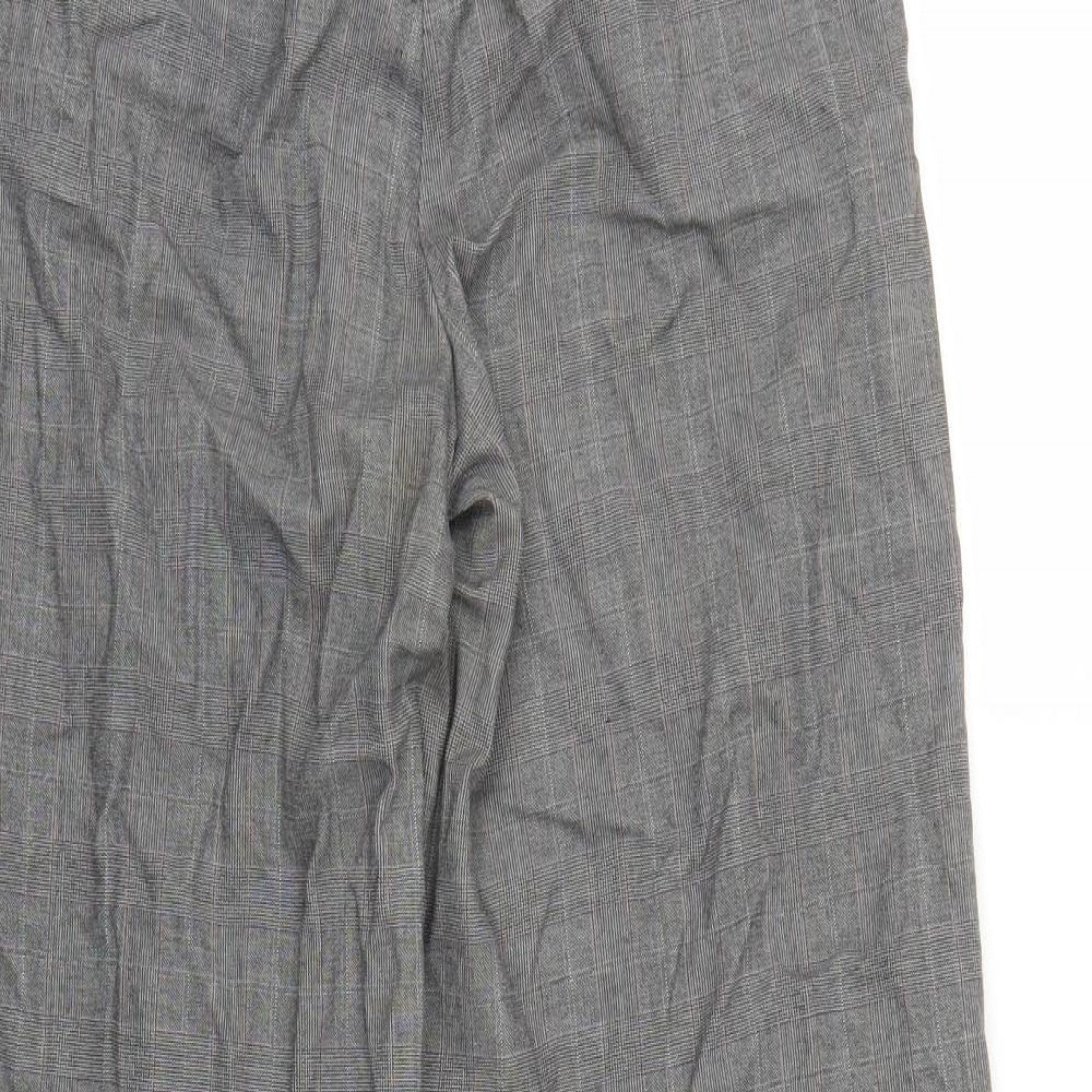 Warehouse Womens Grey Plaid  Trousers  Size 8 L24 in