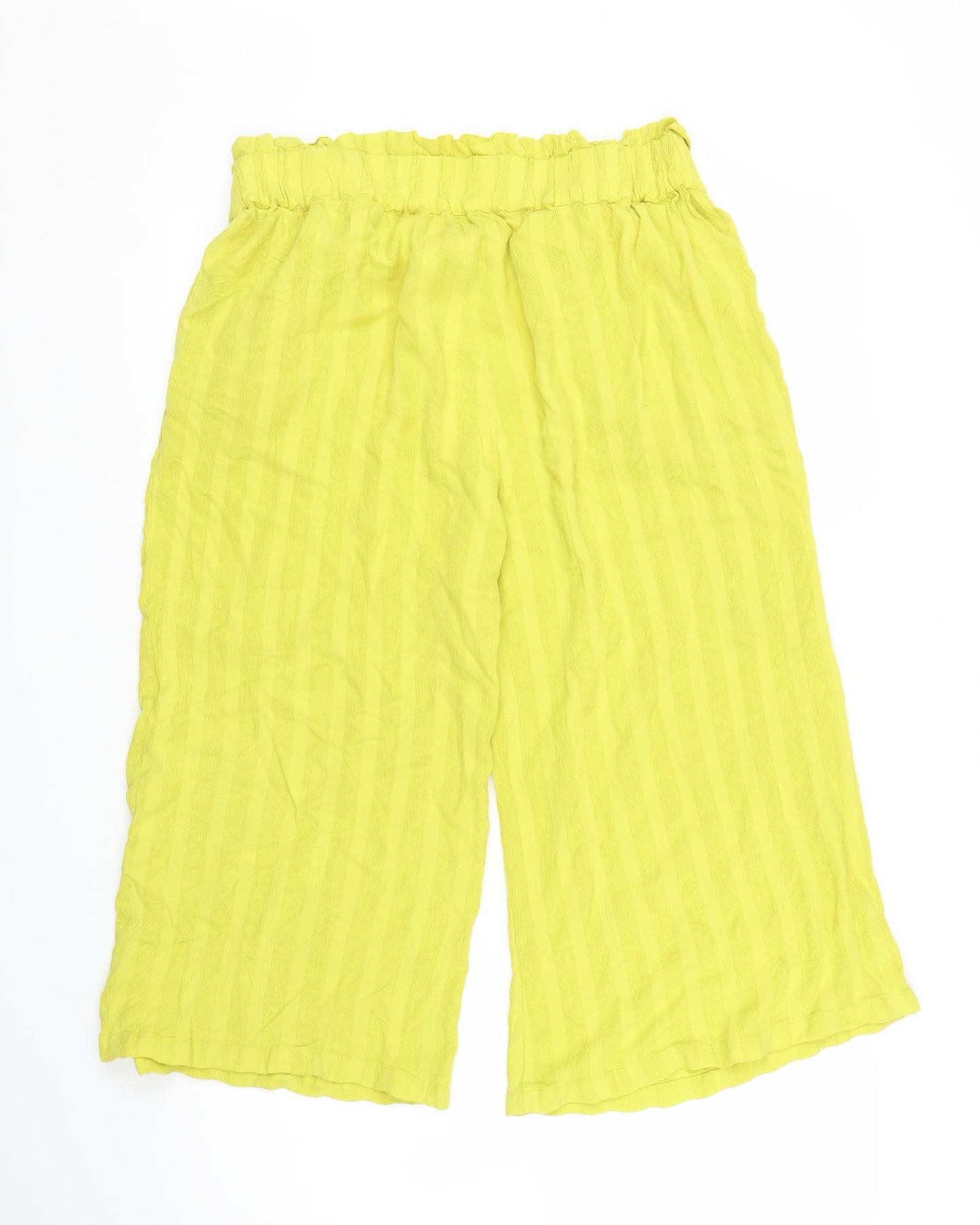 TU Womens Yellow Striped  Bloomer Trousers Size 16 L20 in