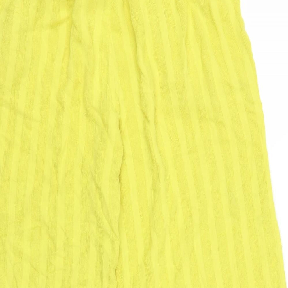 TU Womens Yellow Striped  Bloomer Trousers Size 16 L20 in