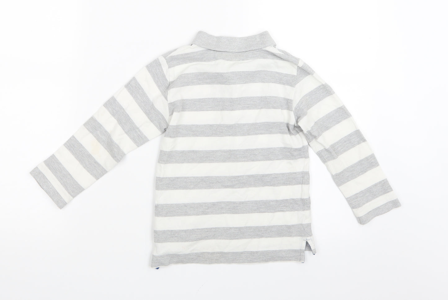 NEXT Boys Grey Striped  Basic T-Shirt Size 3-4 Years