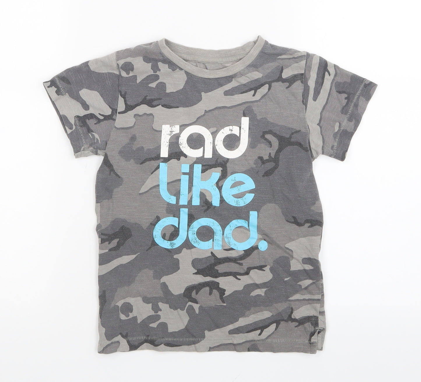 NEXT Boys Grey Camouflage  Basic T-Shirt Size 3-4 Years