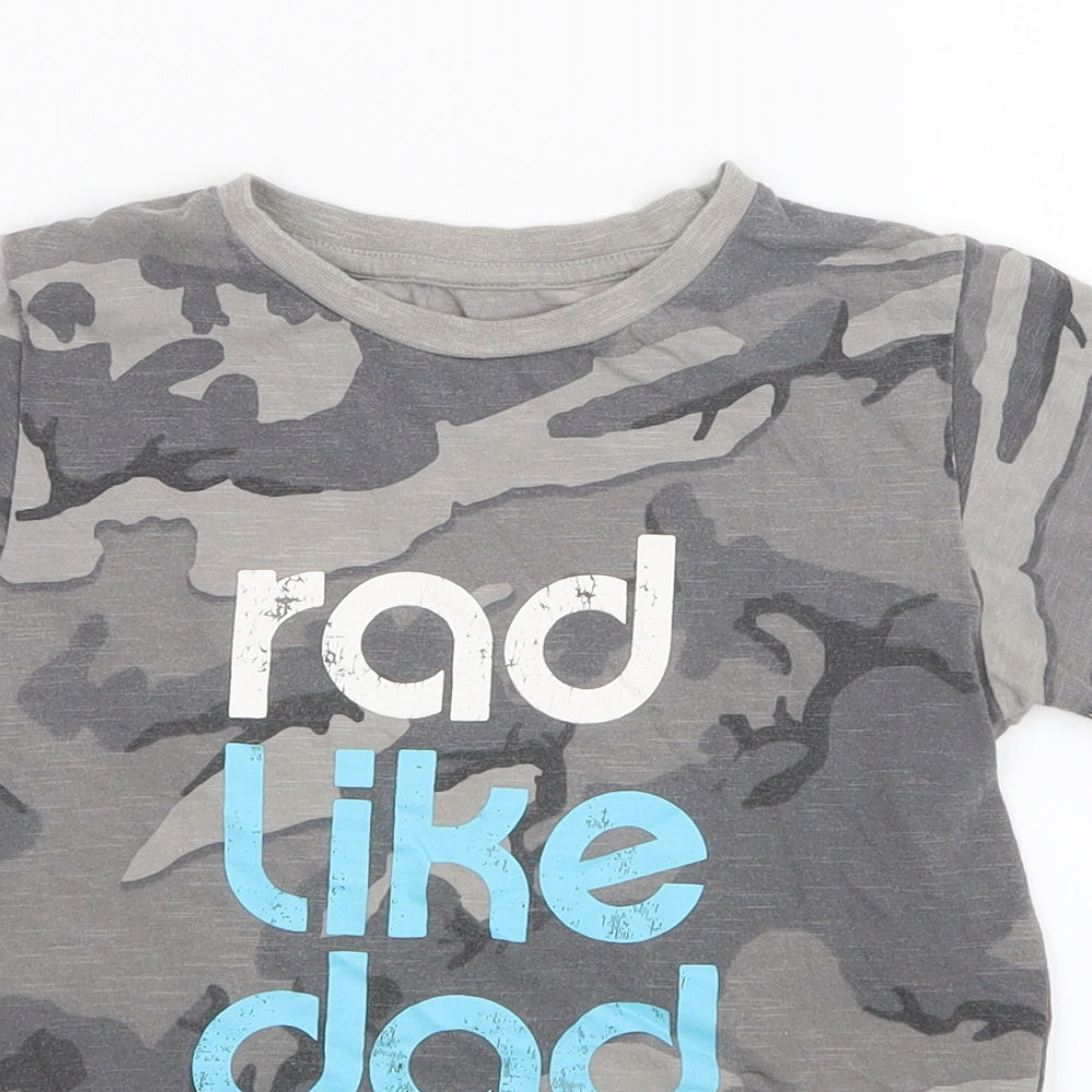 NEXT Boys Grey Camouflage  Basic T-Shirt Size 3-4 Years