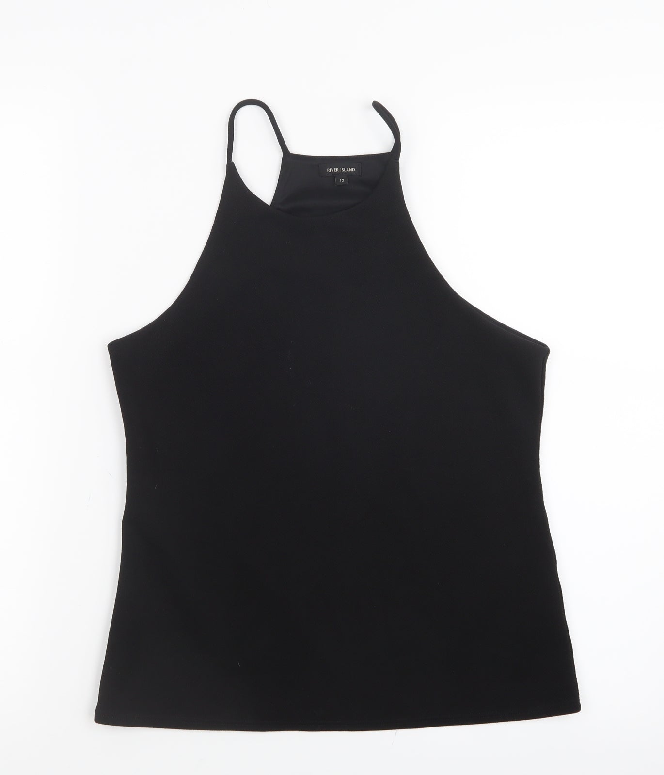 River Island Womens Black   Basic Tank Size 12