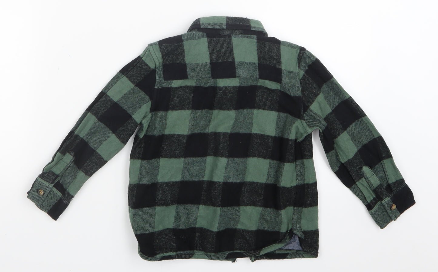 Mini Club Boys Green Check  Basic Button-Up Size 3-4 Years