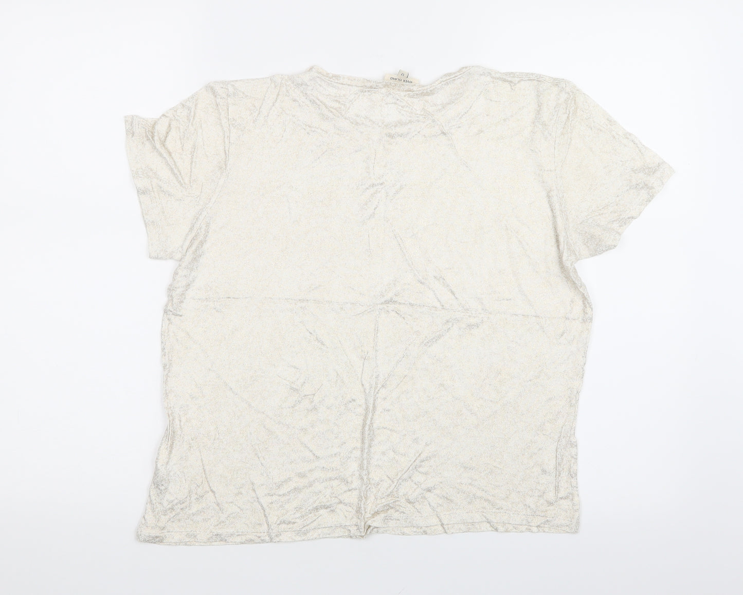 River Island Womens Gold   Basic T-Shirt Size 12