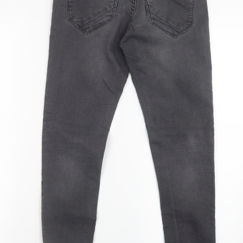 H&M Womens Black  Denim Straight Jeans Size 10 L26.5 in