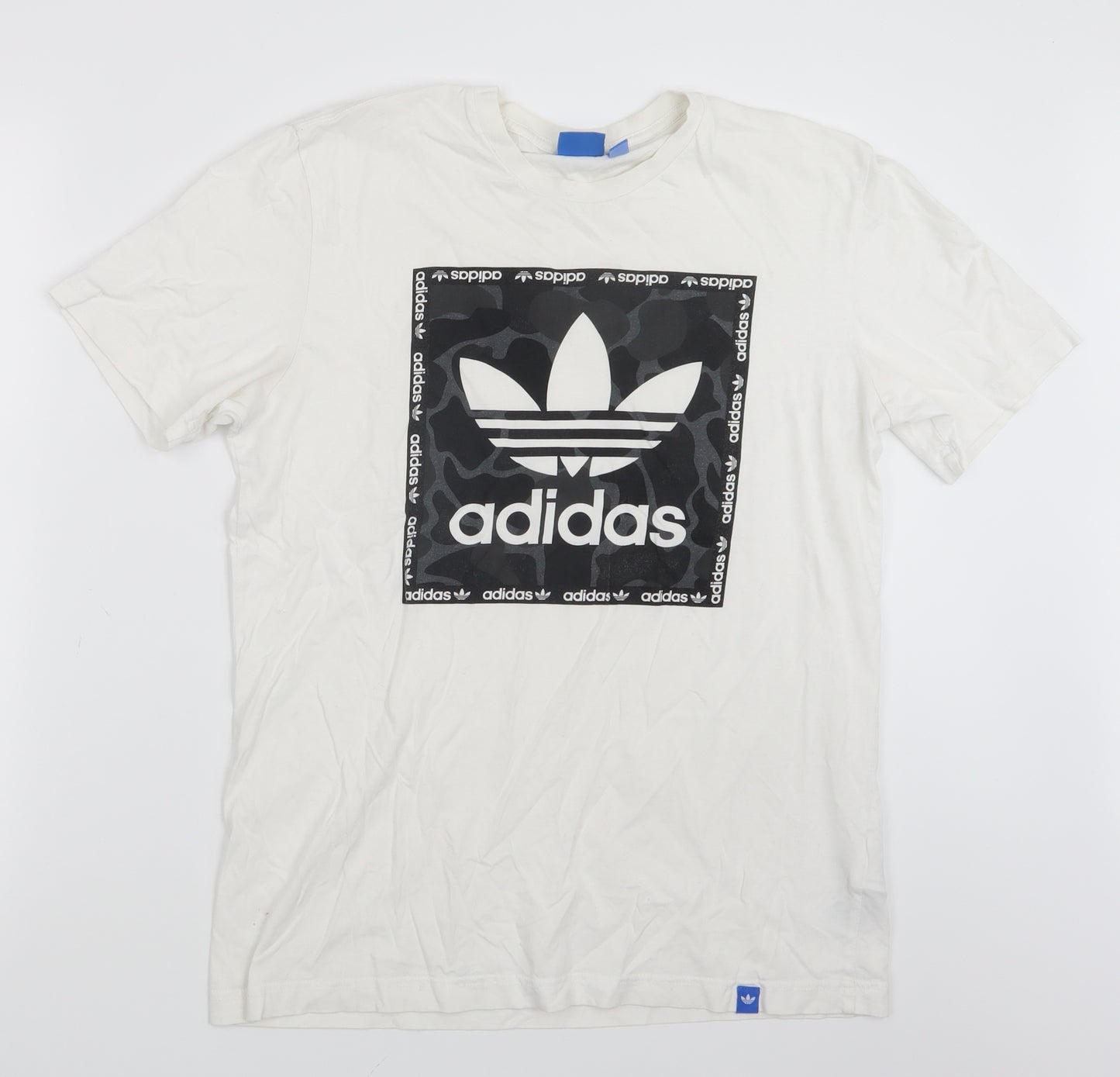 adidas Mens White    T-Shirt Size M