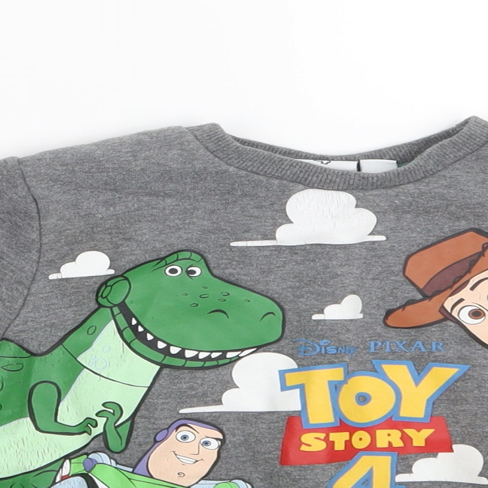 Primark Boys Grey   Pullover Jumper Size 4-5 Years  - Toy Story 4