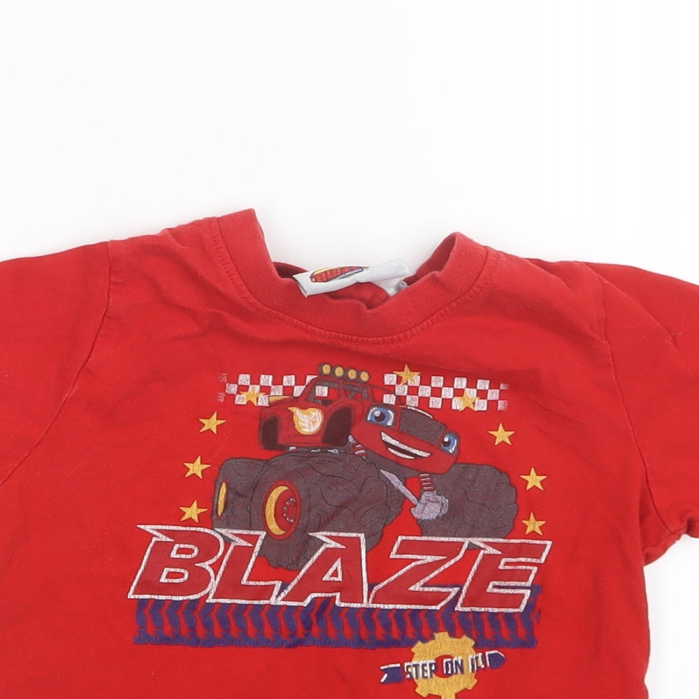 Primark Boys Red   Basic T-Shirt Size 3-4 Years  - Blaze