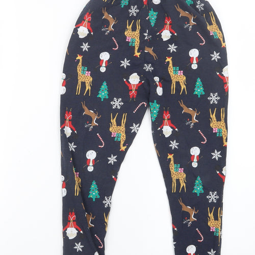 Matalan Boys Blue Geometric   Pyjama Pants Size 7 Years  - Christmas