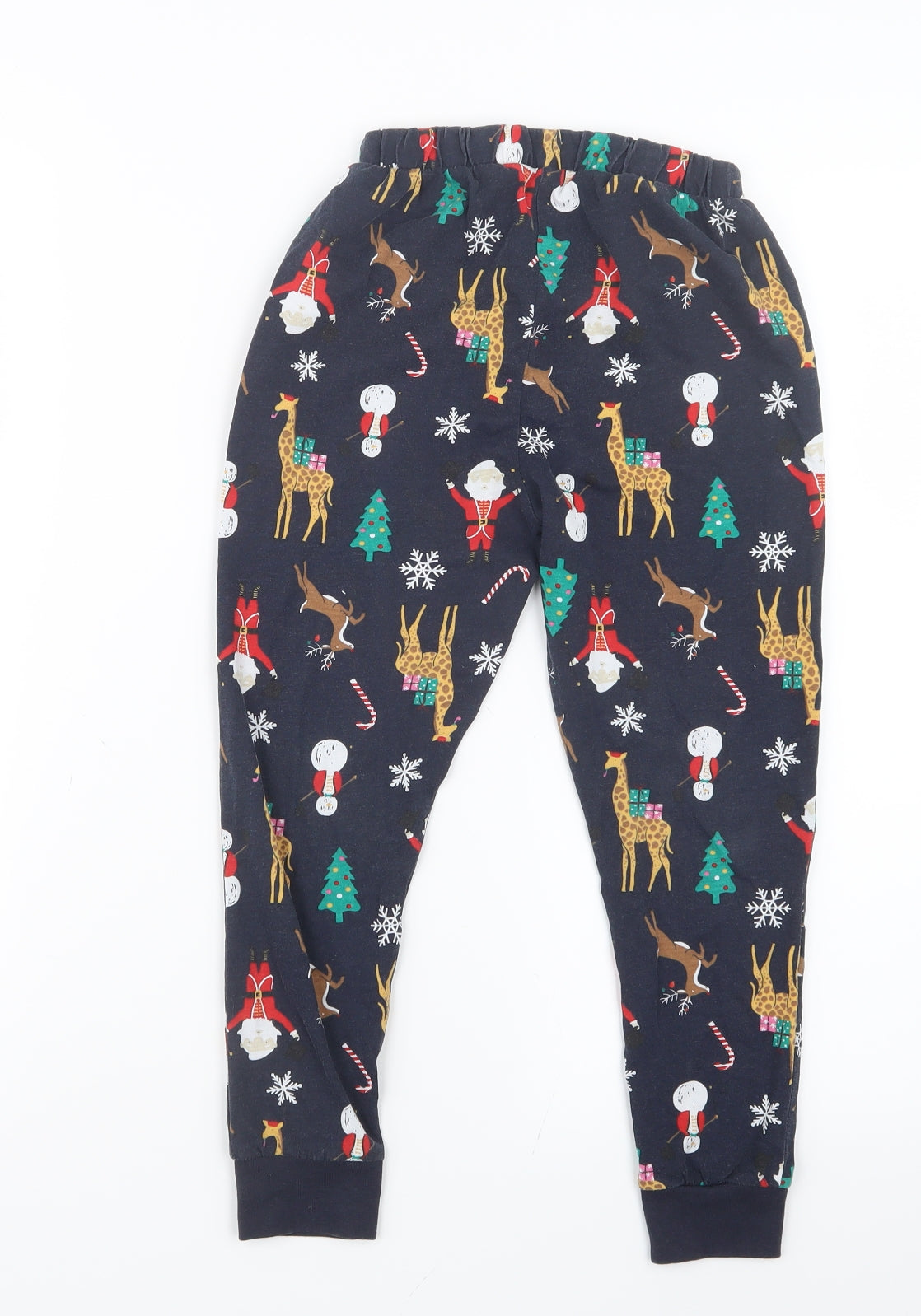 Matalan Boys Blue Geometric   Pyjama Pants Size 7 Years  - Christmas