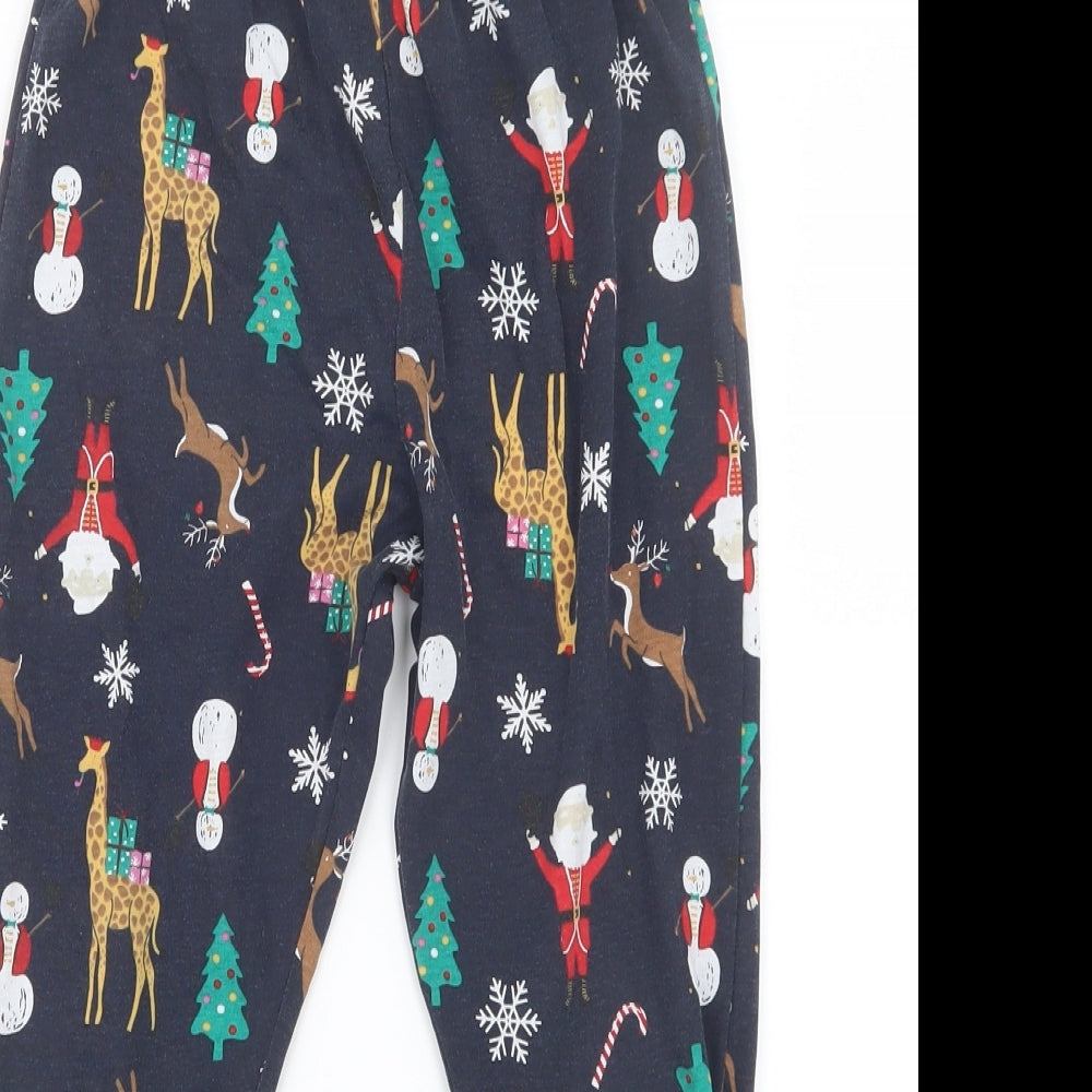 Matalan Boys Blue Geometric   Pyjama Pants Size 7 Years  - Christmas