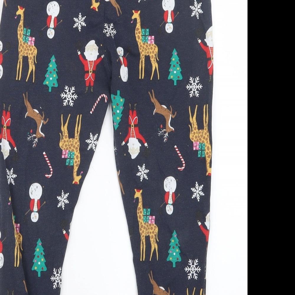 Matalan Boys Blue Geometric   Pyjama Pants Size 7 Years  - Christmas