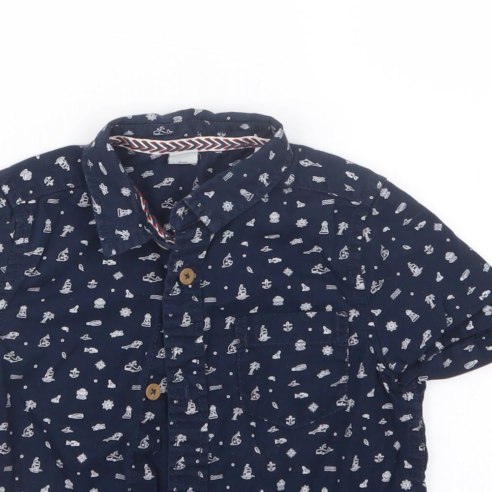 TU Boys Blue   Basic Button-Up Size 3 Years