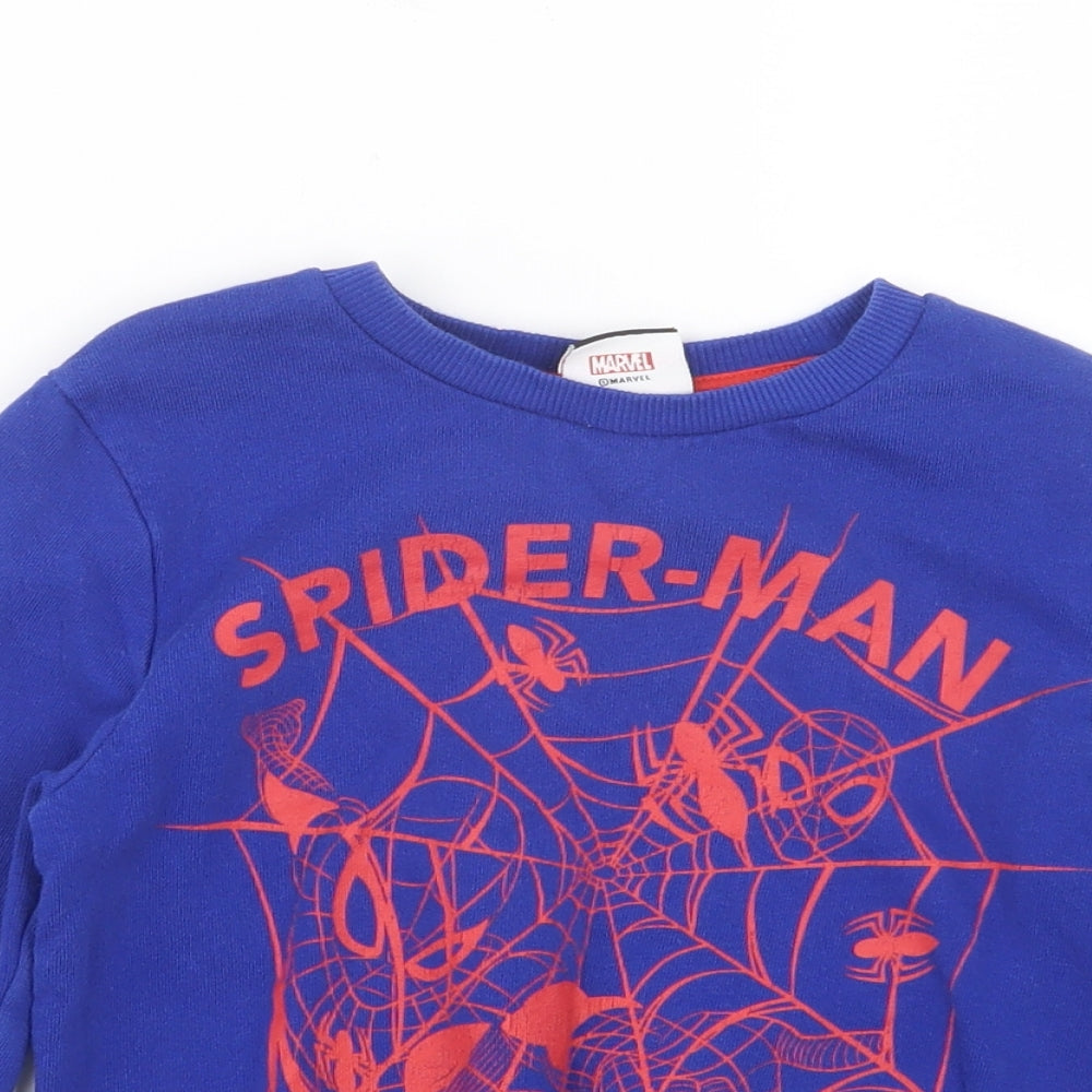 George Boys Blue   Pullover Jumper Size 3-4 Years  - Spider-Man