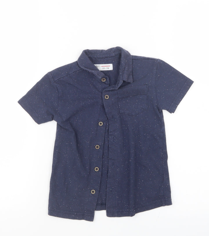 Minoti Boys Blue Basic Button-Up Size 3 Years