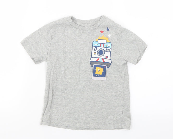 Gap Boys Grey Basic T-Shirt Size 4 Years