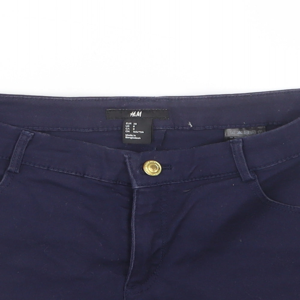 H&M Womens Blue   Boyfriend Shorts Size 10