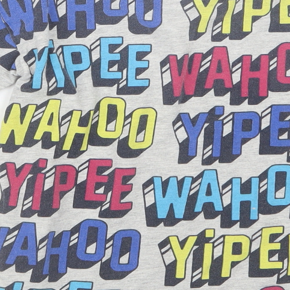 NEXT Boys Grey Geometric  Basic T-Shirt Size 3-4 Years