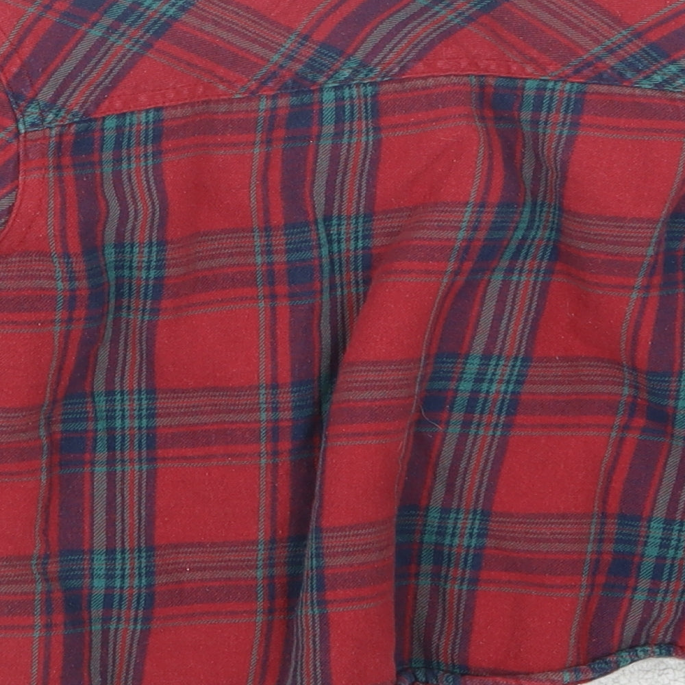TU Boys Red Check  Shirt Jacket Jacket Size 3-4 Years