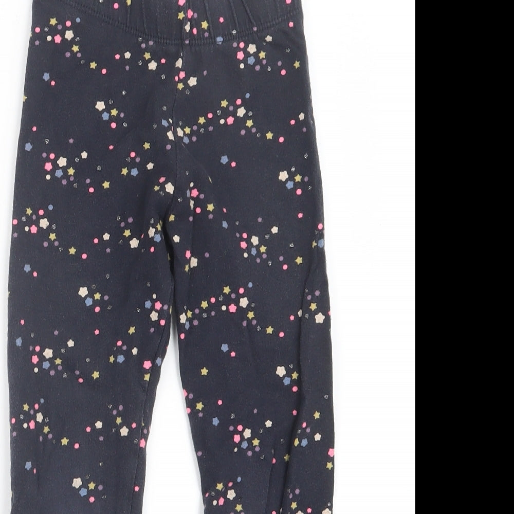 H&M Girls Blue Geometric  Carrot Trousers Size 6 Years