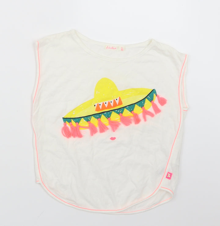 Billieblush Girls White Basic T-Shirt Size 6 Years