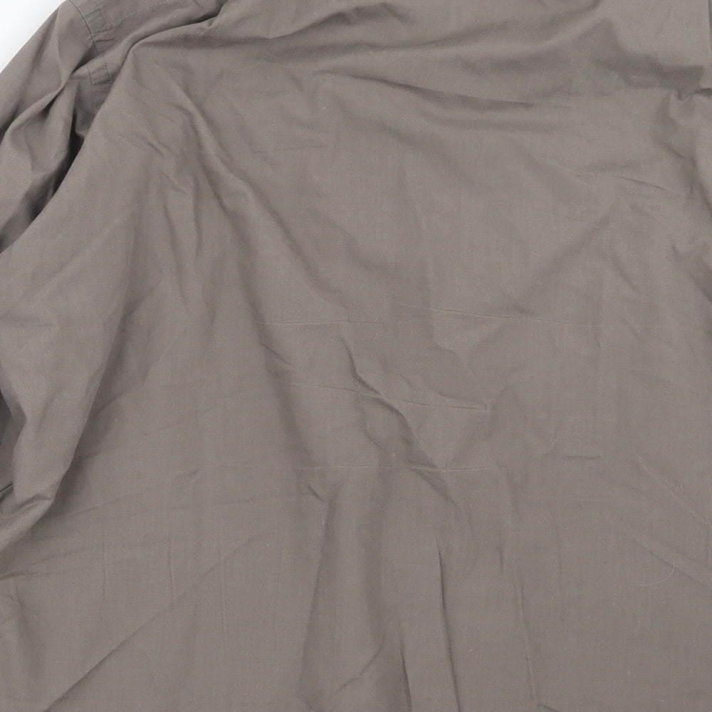 BHS Mens Brown    Button-Up Size 17