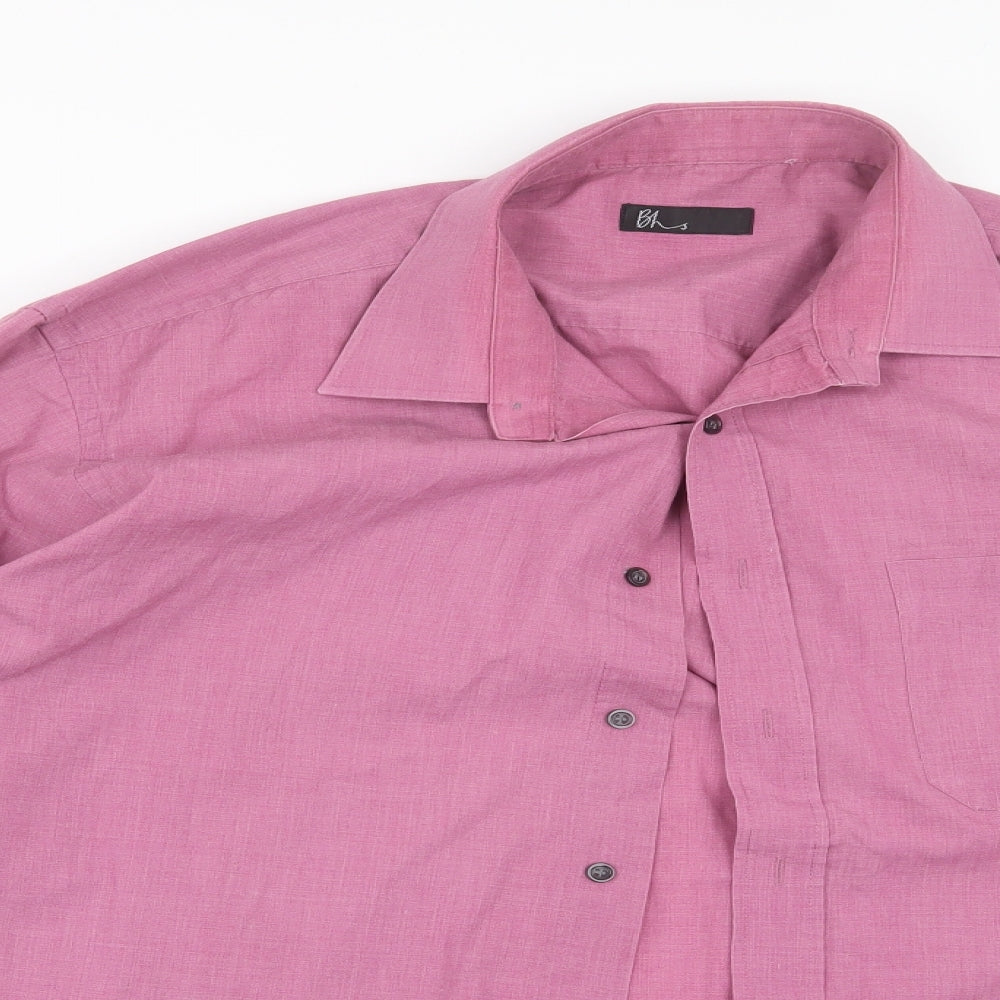 BHS Mens Pink    Dress Shirt Size 17